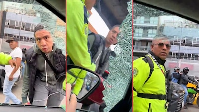 VIDEO: Microbuseros rompen vidrios de auto en Mixcoac; SSC investiga a policías