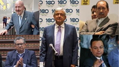 Manuel Mondragón y Kalb, Joel Ortega, Leonel Godoy y Germán Martínez