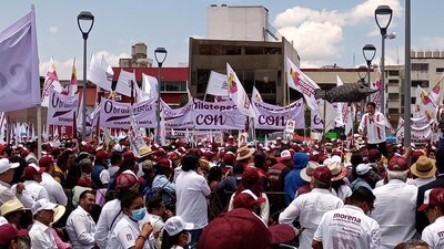 El partido organizó un mitin en Toluca con algunos de los aspirantes a la Presidencia y a la gubernatura de Edomex