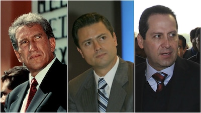 Arturo Montiel (izquierda), Enrique Peña Nieto y Eruviel Ávila se enfrentaron a problemas al gobernar el Estado de México