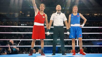 La boxeadora argelina ganó por decisión unánime