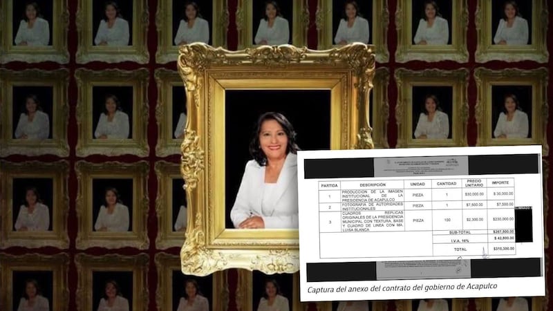 Acapulco habría pagado más de 300 mil pesos por 100 retratos de su alcaldesa, Abelina López