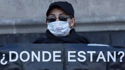 Familiares de personas desaparecidas acudieron este lunes a Palacio Nacional