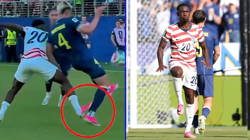 ¿Cuál fue la polémica falta de Folarin Balogun, goleador de EU, sobre un jugador de Bosnia?