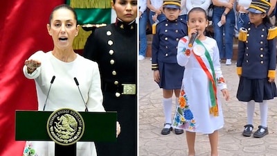 Una pequeña caracterizó a la primera presidenta de México, Claudia Sheinbaum