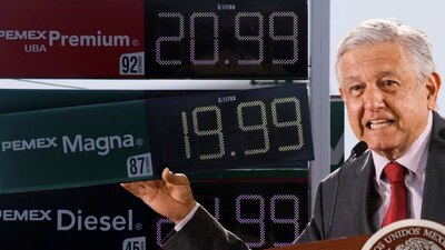 El gobierno de López Obrador subió el estímulo fiscal a gasolinas