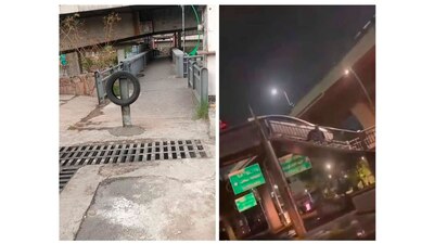 Así luce el 'alto' que pusieron a los automovilistas en el puente peatonal