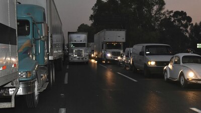 Un tramo de la carretera México-Querétaro, detectado como un punto peligroso para los automovilistas