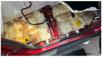 En total se detectaron 54 kg de esta sustancia en el vehículo de Federico "S"