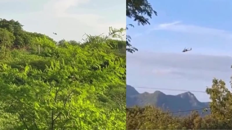 Video: Captan helicóptero de las Fuerzas Armadas disparando desde el aire en Culiacán, Sinaloa