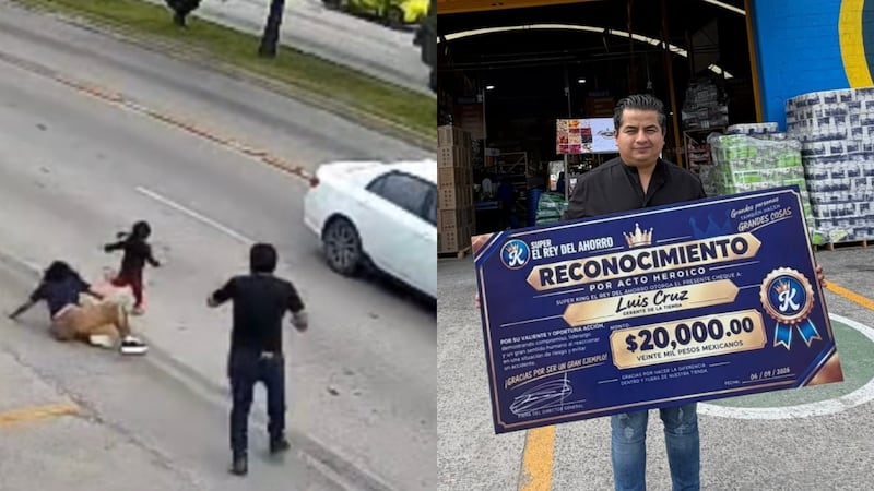 “Tu aura es ser un héroe”: premian a empleado que salvó la vida de una niña en Puebla