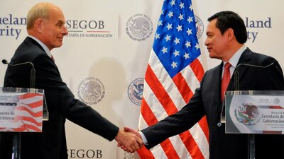 John Kelly de Estados Unidos y Miguel Osorio Chong de México