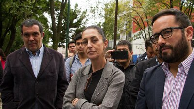 Claudia Sheinbaum durante una gira de agradecimiento por la alcaldía Miguel Hidalgo