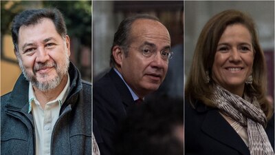 Gerardo Fernández Noroña, Felipe Calderón y Margarita Zavala