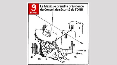 Tras asumir la presidencia temporal del Consejo de Seguridad, el semanario consideró que se trata de una contradicción