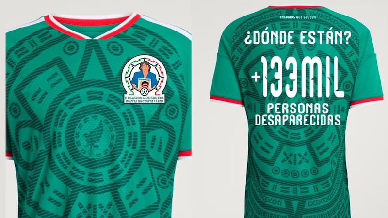 “¿Dónde están?!“: así lucen las playeras mundialistas de protesta por personas desaparecidas