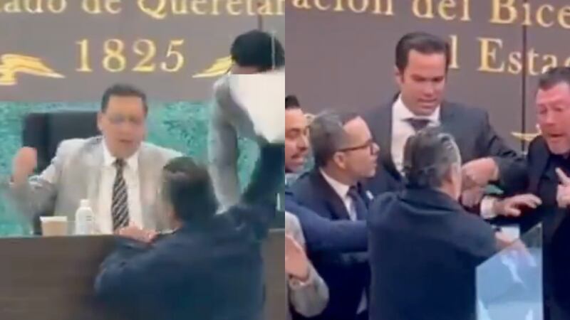 Riña entre diputados y falsa alarma de incendio ‘revientan’ sesión en Congreso de Querétaro