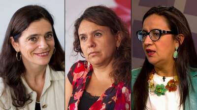 Las tres mujeres representaban a las víctimas de varias masacres contra migrantes en México