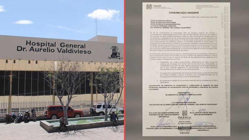 Suspenden cirugías en hospital de Oaxaca por falta de insumos y medicamentos