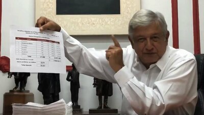 El tabasqueño presentó las "pruebas" qu