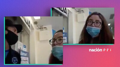 Una mujer agredió verbalmente a un guardia de seguridad que no la dejó pasar al súper con una menor de edad