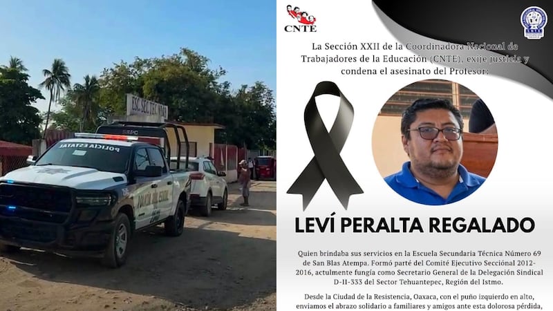 Balean a profesor al interior de una secundaria en Oaxaca; investigan móvil del crimen