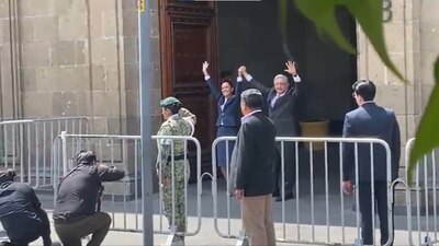 Sheinbaum Pardo acudió a Palacio Nacional a una reunión con AMLO
