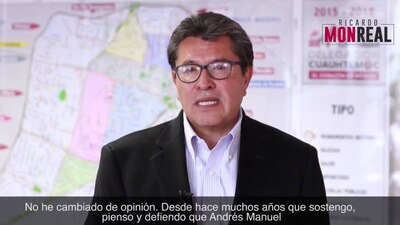 Monreal dijo que por lo pronto no importa qué cargo buscará o tendrá