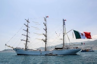 El Buque Escuela Cuauhtémoc vuelve a navegar; regresa a la mar tras accidente en Nueva York de 2025