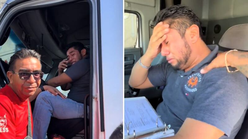 VIDEO: Trailero llora tras provocar accidente; temía perder su empleo