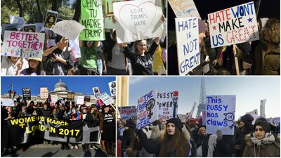 Este sábado se llevaron a cabo protestas contra Trump al varias ciudades del mundo