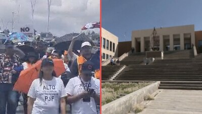 Empleados del Poder Judicial en la entidad se manifiestan en contra de la reforma
