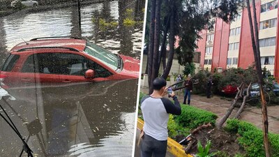 En redes sociales se observa a algunos autos flotando por el agua acumulada
