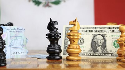 El peso mexicano se encamina a su sexto día de pérdidas ante una mayor aversión al riesgo y una pausa en la política monetaria de Banxico