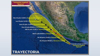 De acuerdo con estimaciones de la Conagua, tocará tierra el fin de semana