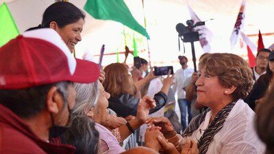 La maestra indicó que va 20 puntos arriba en las encuestas gracias al apoyo de la población