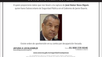 El gobierno de Veracruz busca a José Nabor Nava Olguín por el delito de desaparición forzada