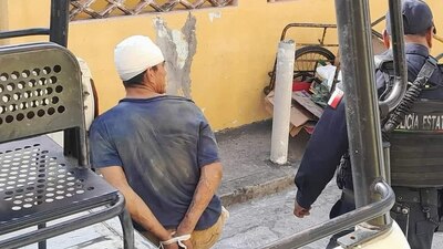 Autoridades le brindaron las atenciones médicas al delincuente pues resultó con varios golpes