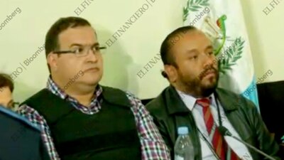El expriista Javier Duarte en su primer audiencia en Guatemala