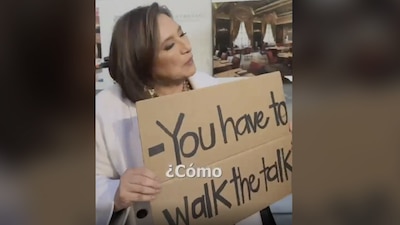 La aspirante presidencial no dejó pasar la oportunidad para defenderse