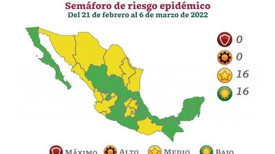 El país se encuentra entre riesgo medio y bajo de contagios por COVID-19