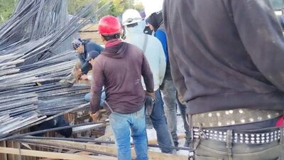 En las imágenes difundidas se aprecian los trabajos de auxilio