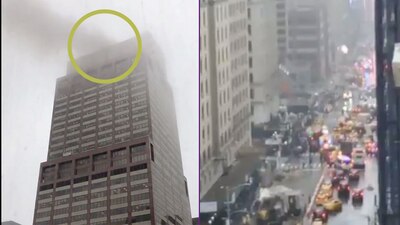 El edificio en el que se estrelló un helicóptero en Nueva York