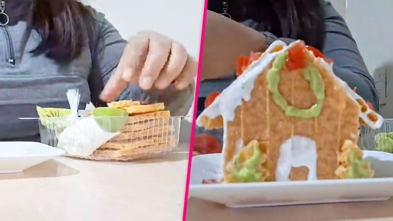 VIDEO: Casita navideña hecha de chicharrón preparado causa furor en TikTok