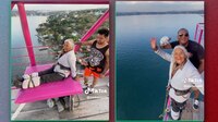 ¡Rompiendo barreras! VIDEO: Mujer de la tercera edad se lanza del bungee en Tequesquitengo, Morelos