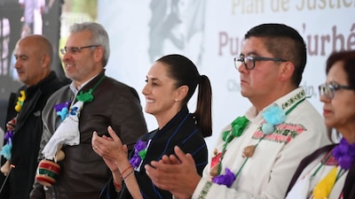 CHERÁN, MICHOACÁN, 03JULIO2026.- Claudia Sheinbaum Pardo, presidenta de México, encabezó la presentación del Plan de Justicia para el Pueblo P'urhépecha.