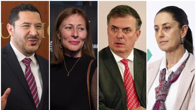 Martí Batres, Tatiana Clouthier, Marcelo Ebrard y Claudia Sheinbaum