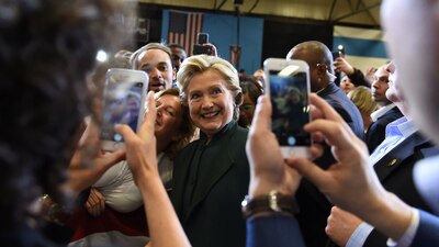 La demócrata durante la campaña presidencial