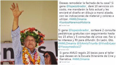 El candidato presidencial crea tendencias en Twitter