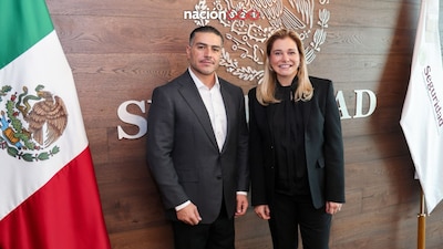 Omar García Harfuch y Maru Campos